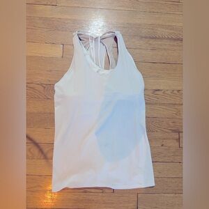 Lululemon white tank with built in bra
